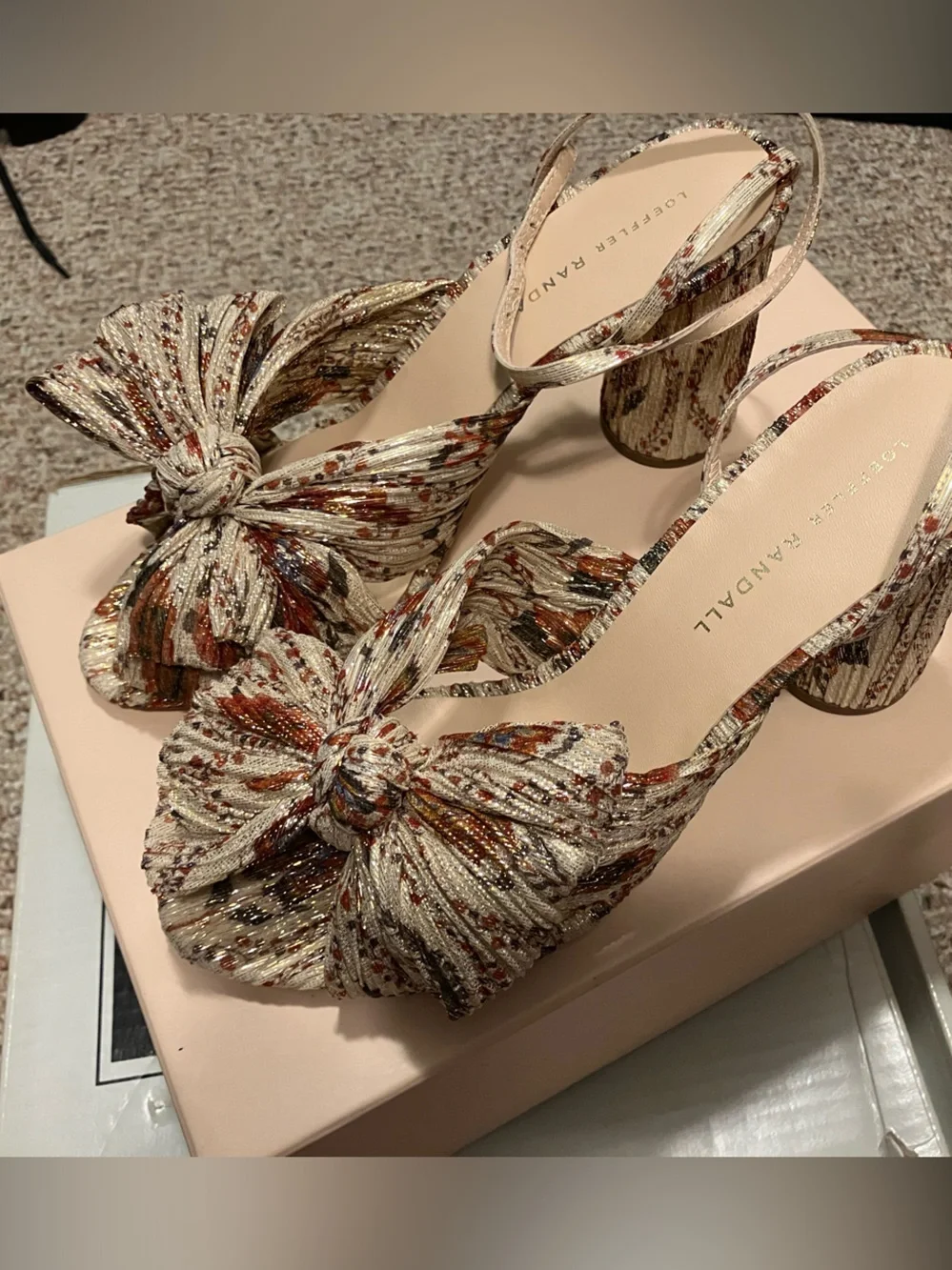 Loeffler Randall Multicolor Knotted Slingback Heels